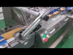 Máquina de envoltura de flujo Máquina de embalaje de pasteles con modo de funcionamiento automático