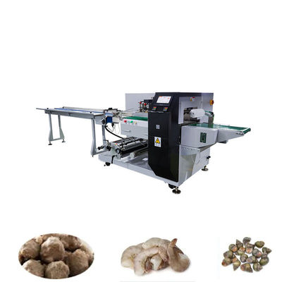 Fabrica de galletas y pasteles de helado Máquina de envoltura de flujo horizontal Hffs eléctrica especificada