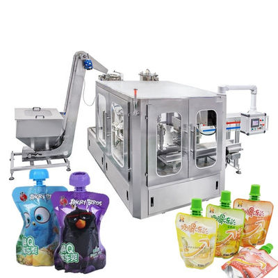 Máquina de relleno de tapa de bolsas de grifos controlada por PLC con desinfectante bucal automático