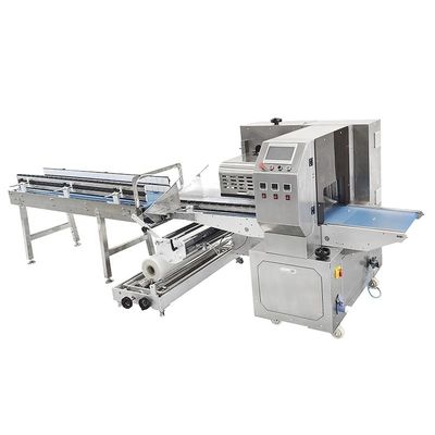 Máquina automática de embalaje de almohadas para 35-80 mm de ancho de paquete y película de embalaje PP/PVC/PS/EVA/PET/OPP para cumplir