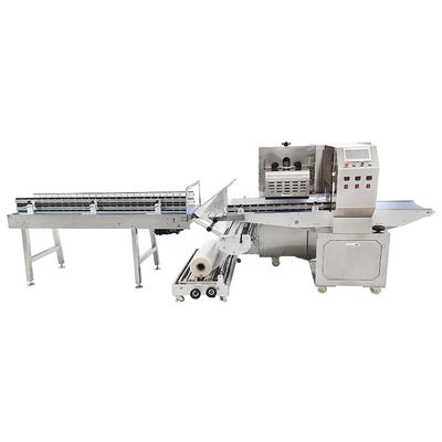 Máquina de envoltura de flujo eléctrico paquete de solución totalmente automática ancho de 35 a 80 mm