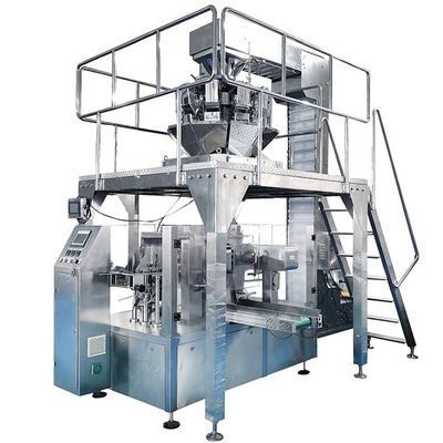 WG210 Automático Papas fritas Snacks Doypack Máquina de embalaje Velocidad de embalaje 80 bolsas por minuto