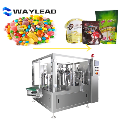 Máquina de embalaje automática de bolsas prefabricada para el embalaje de polvo líquido de frutos secos